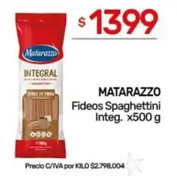 Nini Mayorista Matarazzo fideos spaghettini integ. oferta