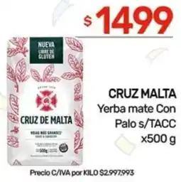 Nini Mayorista Cruz malta yerba mate con palo s/tacc oferta