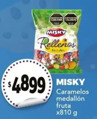 Nini Mayorista Misky caramelos medallón fruta oferta