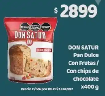 Nini Mayorista Don satur pan dulce con frutas/ con chips de chocolate oferta