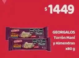 Nini Mayorista Georgalos turrón maní y almendras oferta