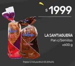 Nini Mayorista La santiagueña pan c/semillas oferta
