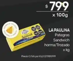 Nini Mayorista La paulina pategras sandwich horma/trozado oferta