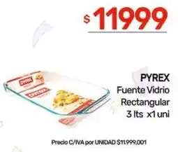 Nini Mayorista Pyrex fuente vidrio rectangular oferta