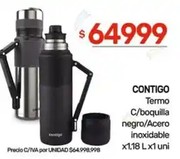 Nini Mayorista Contigo termo c/boquilla negro/acero inoxidable oferta