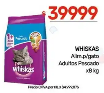 Nini Mayorista Whiskas alim.p/gato adultos pescado oferta
