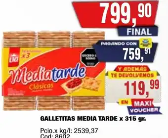 Maxiconsumo Media tarde galletitas oferta