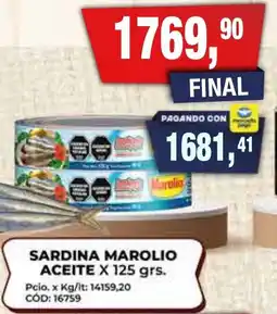 Maxiconsumo Marolio sardina aceite oferta