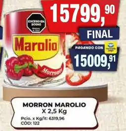 Maxiconsumo Marolio morron oferta