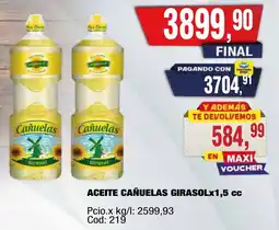 Maxiconsumo Cañuelas aceite girasol oferta