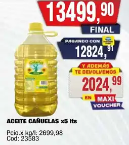 Maxiconsumo Cañuelas aceite oferta