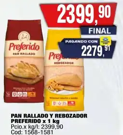 Maxiconsumo Preferido pan rallado y rebozador oferta