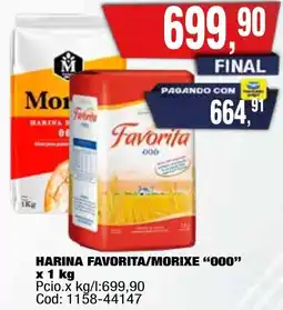 Maxiconsumo Favorita/morixe 000 harina oferta