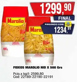 Maxiconsumo Marolio fideos nid oferta