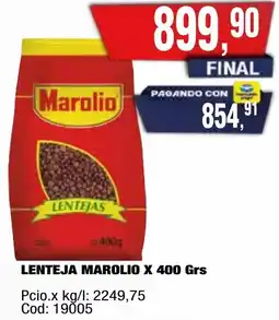 Maxiconsumo Marolio lenteja oferta