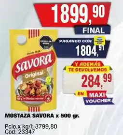 Maxiconsumo Savora mostaza oferta