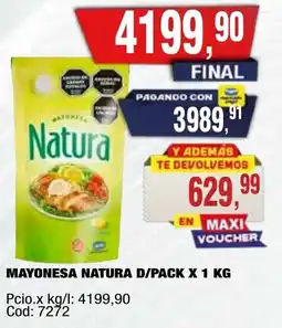 Maxiconsumo Natura mayonesa d/pack oferta