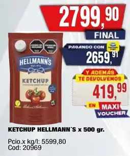 Maxiconsumo Hellmann's ketchup oferta