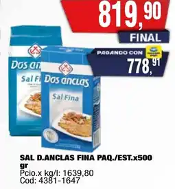 Maxiconsumo D.anclas sal fina paq./est. oferta