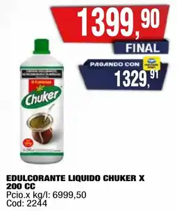 Maxiconsumo Chuker edulcorante liquido oferta