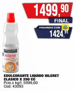 Maxiconsumo Hileret edulcorante liquido clasico oferta