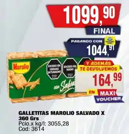 Maxiconsumo Marolio galletitas salvado oferta