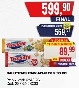Maxiconsumo Traviata/rex galletitas oferta
