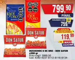 Maxiconsumo 9 de oro - don satur bizcochos oferta