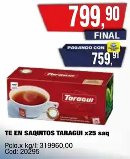 Maxiconsumo Taragui te en saquitos oferta