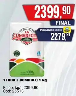 Maxiconsumo L.cumbrec yerba oferta