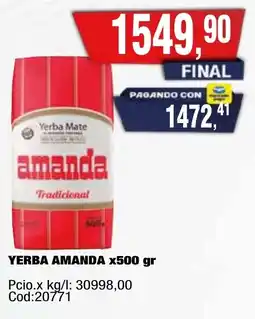 Maxiconsumo Amanda yerba oferta
