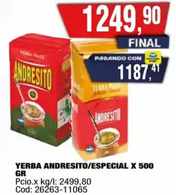 Maxiconsumo Andresito/especial yerba oferta