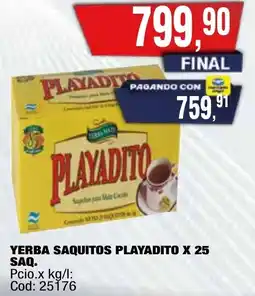 Maxiconsumo Saquitos playadito yerba oferta