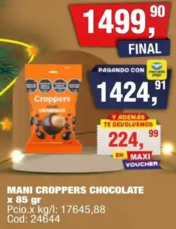 Maxiconsumo Croppers mani chocolate oferta
