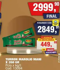 Maxiconsumo Marolio turron mani oferta