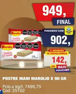 Maxiconsumo Marolio postre mani oferta