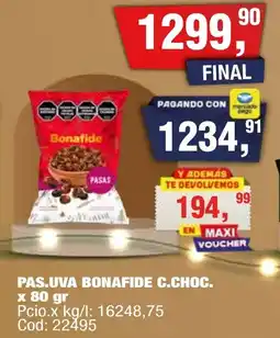 Maxiconsumo Bonafide pas.uva c.choc. oferta