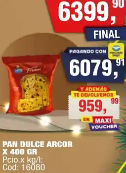 Maxiconsumo Arcor pan dulce oferta