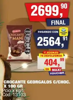 Maxiconsumo Crocante georgalos c/choc. oferta