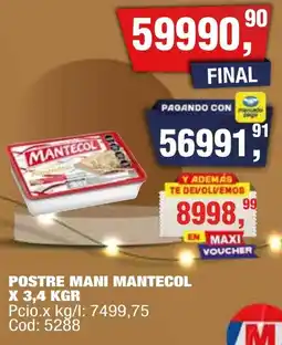 Maxiconsumo Mantecol postre mani oferta