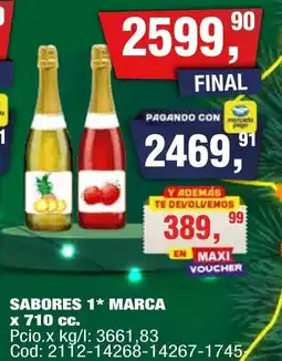 Maxiconsumo Sabores 1 marca oferta