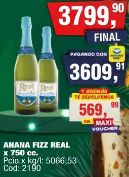 Maxiconsumo Real anana fizz oferta