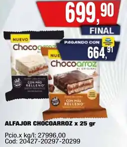 Maxiconsumo Chocoarroz alfajor oferta