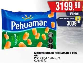 Maxiconsumo Pehuamar maicito snack oferta