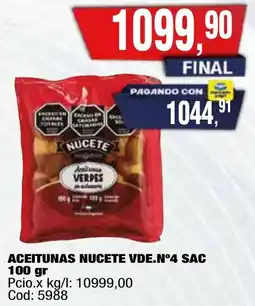 Maxiconsumo Nucete aceitunas vde.n°4 sac oferta