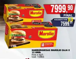 Maxiconsumo Marolio hamburguesas caja oferta