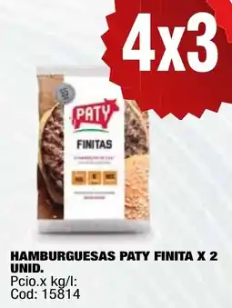 Maxiconsumo Paty hamburguesas finita oferta