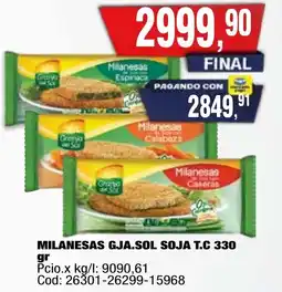 Maxiconsumo Milanesas gja.sol soja t.c oferta