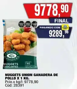 Maxiconsumo Union ganadera nuggets de pollo oferta