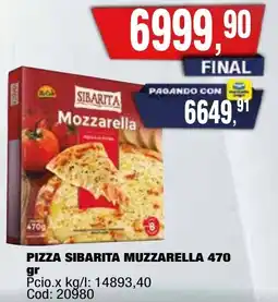 Maxiconsumo Sibarita pizza muzzarella oferta